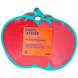 Chefs Atelier Cutting Board Tomato-Shaped Red and Green